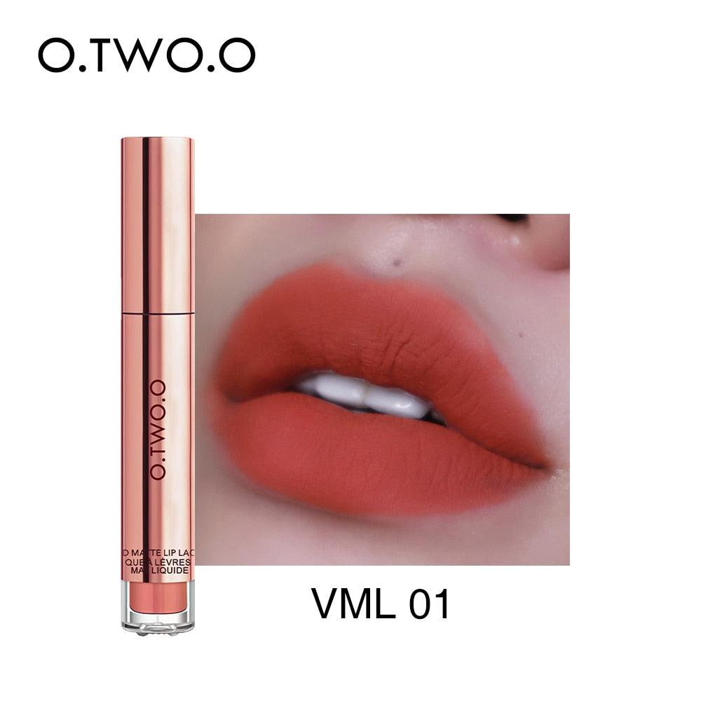 12 colors Cosmetics Makeup Lip Gloss, Long Lasting Waterproof Easy to Wear Matte Lipstick - Belleroz