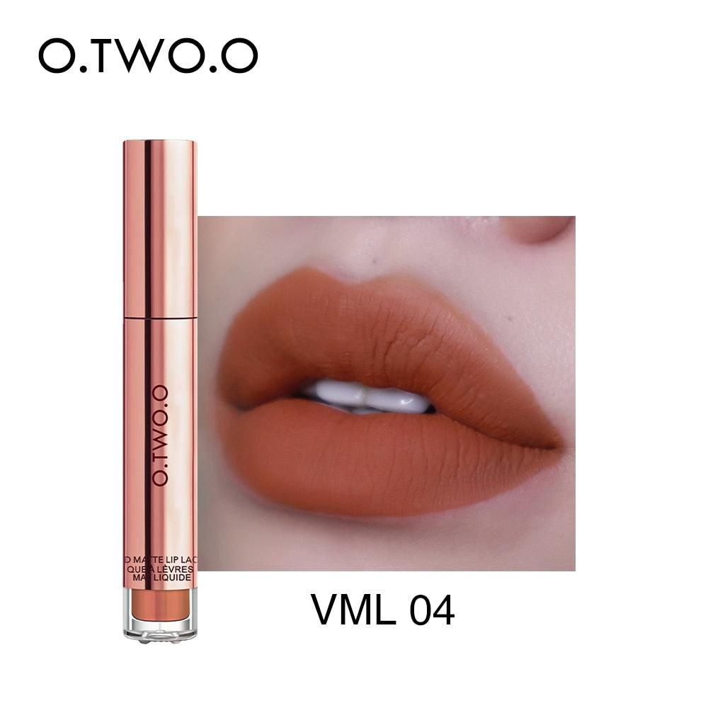 12 colors Cosmetics Makeup Lip Gloss, Long Lasting Waterproof Easy to Wear Matte Lipstick - Belleroz