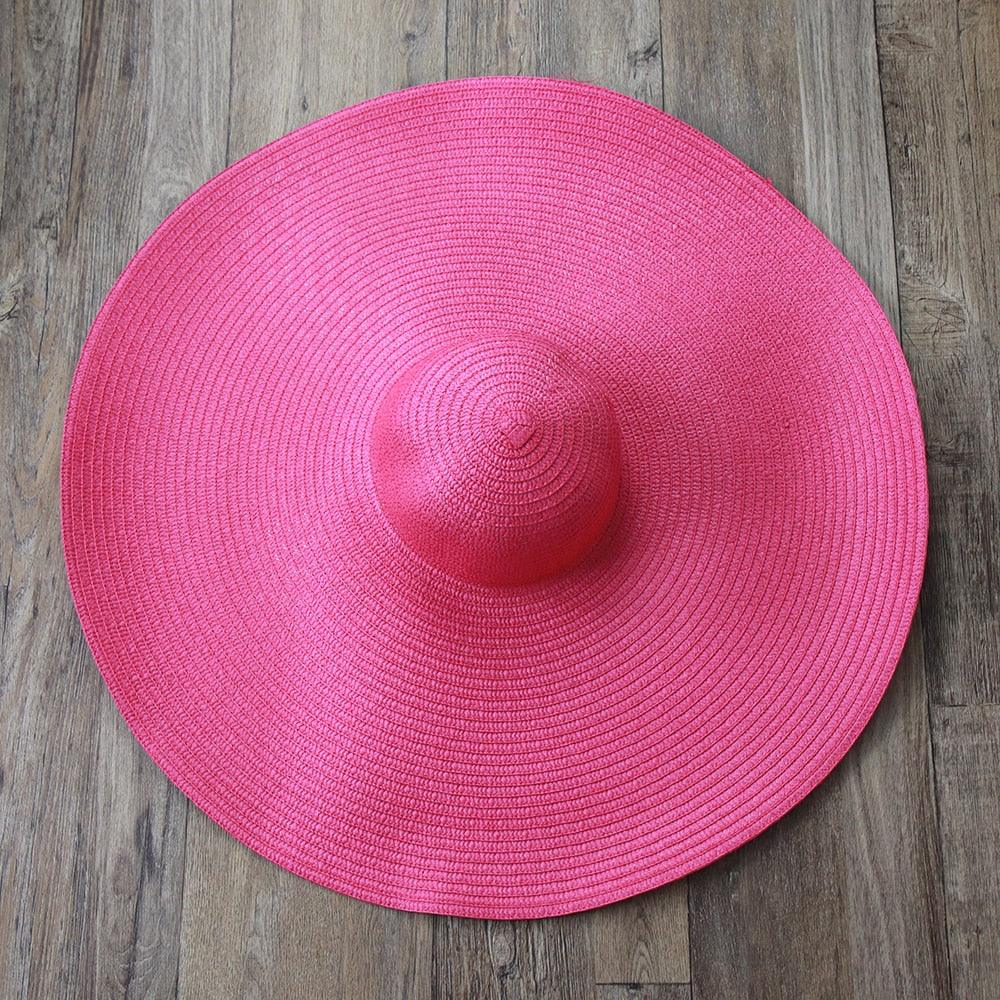 Beach Hat, Large Wide Brim Straw Sun Hats, Oversized Anti UV 50 Summer Hat - Belleroz