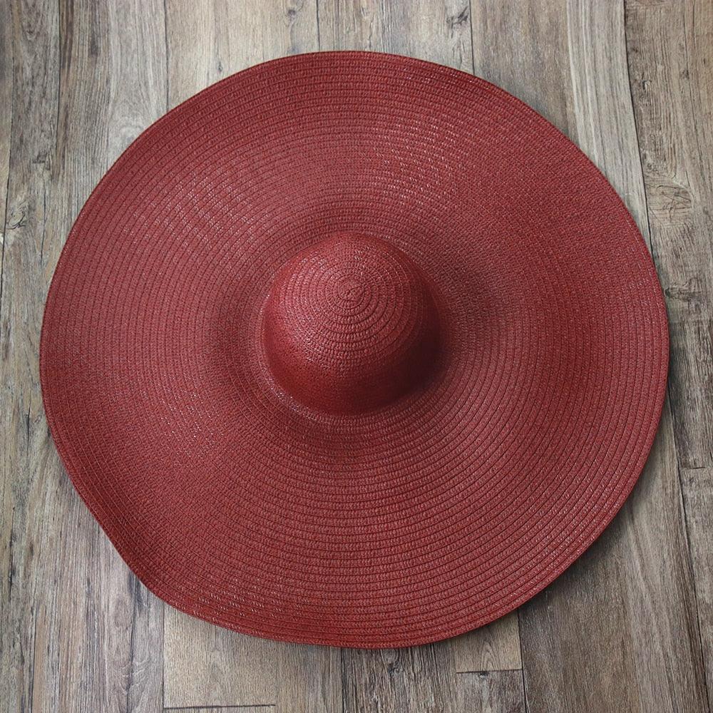 Beach Hat, Large Wide Brim Straw Sun Hats, Oversized Anti UV 50 Summer Hat - Belleroz