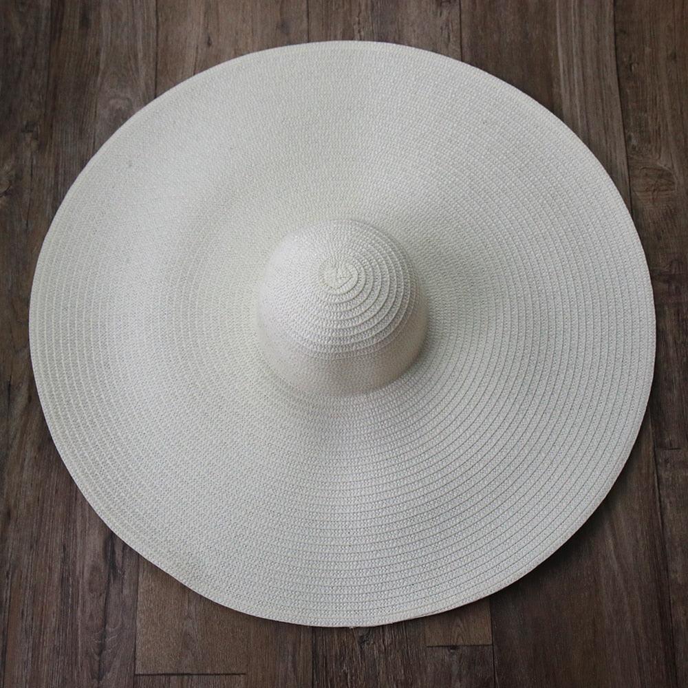 Beach Hat, Large Wide Brim Straw Sun Hats, Oversized Anti UV 50 Summer Hat - Belleroz