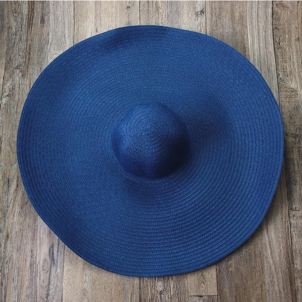 Beach Hat, Large Wide Brim Straw Sun Hats, Oversized Anti UV 50 Summer Hat - Belleroz