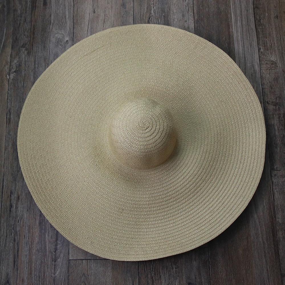 Beach Hat, Large Wide Brim Straw Sun Hats, Oversized Anti UV 50 Summer Hat - Belleroz