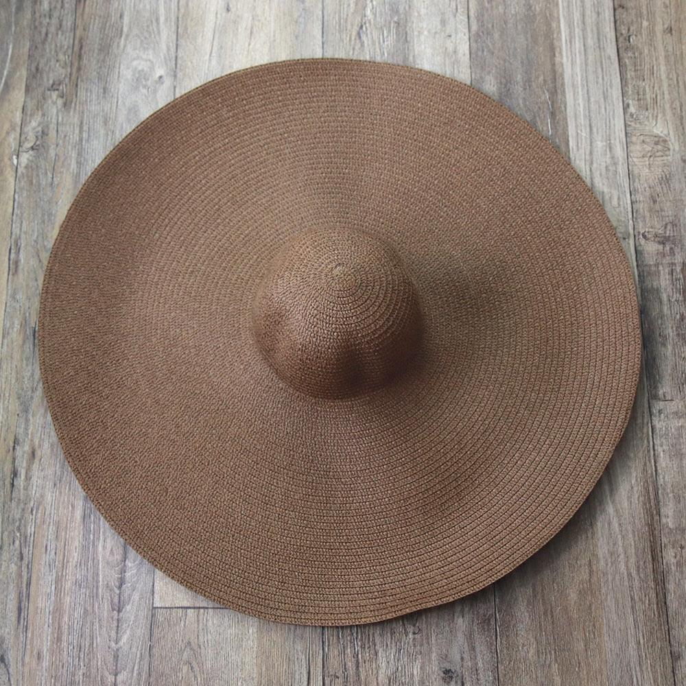 Beach Hat, Large Wide Brim Straw Sun Hats, Oversized Anti UV 50 Summer Hat - Belleroz