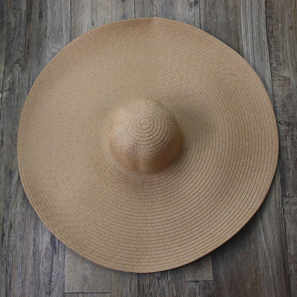 Beach Hat, Large Wide Brim Straw Sun Hats, Oversized Anti UV 50 Summer Hat - Belleroz