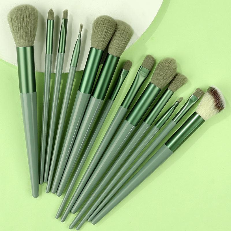 13PCS Makeup Brushes Set Eye Shadow Foundation Cosmetic Brush, Eyeshadow Blush Powder Blending Beauty Soft Makeup Tool - Belleroz