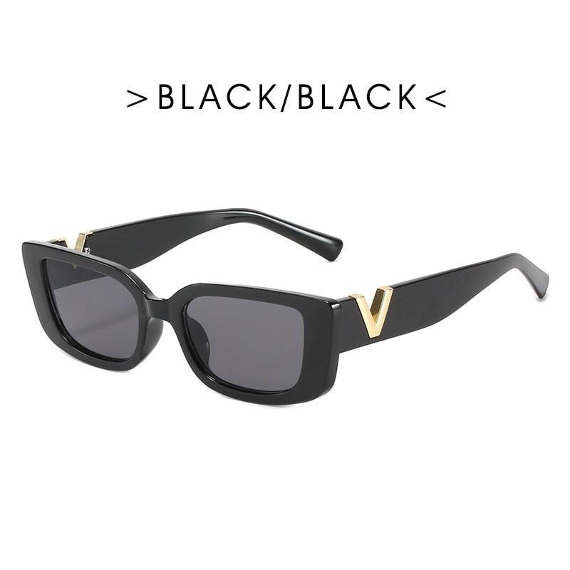 Retro Cat Eye Frame Sunglasses, Luxury V Sunglasses - Belleroz