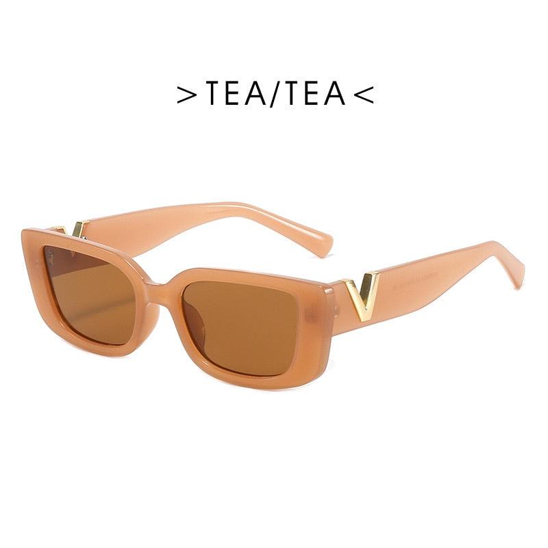 Retro Cat Eye Frame Sunglasses, Luxury V Sunglasses - Belleroz