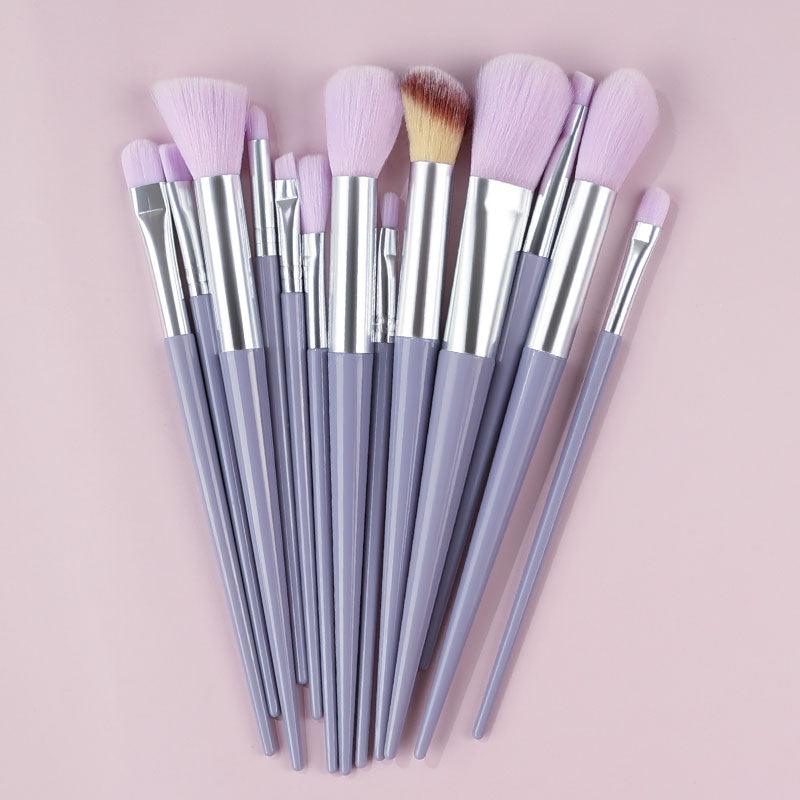 13PCS Makeup Brushes Set Eye Shadow Foundation Cosmetic Brush, Eyeshadow Blush Powder Blending Beauty Soft Makeup Tool - Belleroz