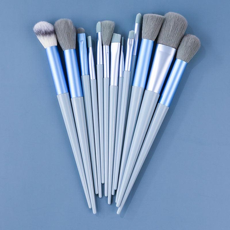 13PCS Makeup Brushes Set Eye Shadow Foundation Cosmetic Brush, Eyeshadow Blush Powder Blending Beauty Soft Makeup Tool - Belleroz