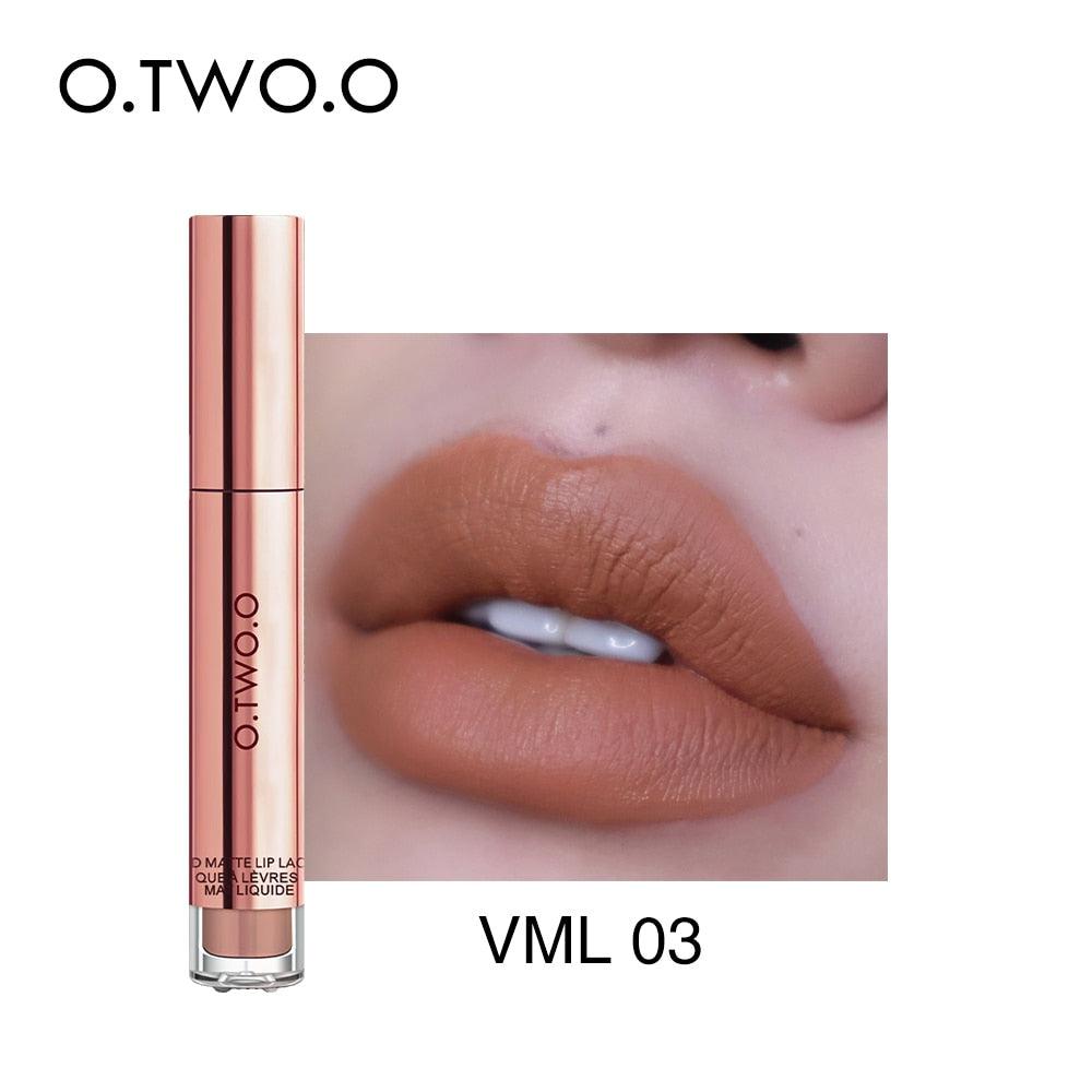 12 colors Cosmetics Makeup Lip Gloss, Long Lasting Waterproof Easy to Wear Matte Lipstick - Belleroz