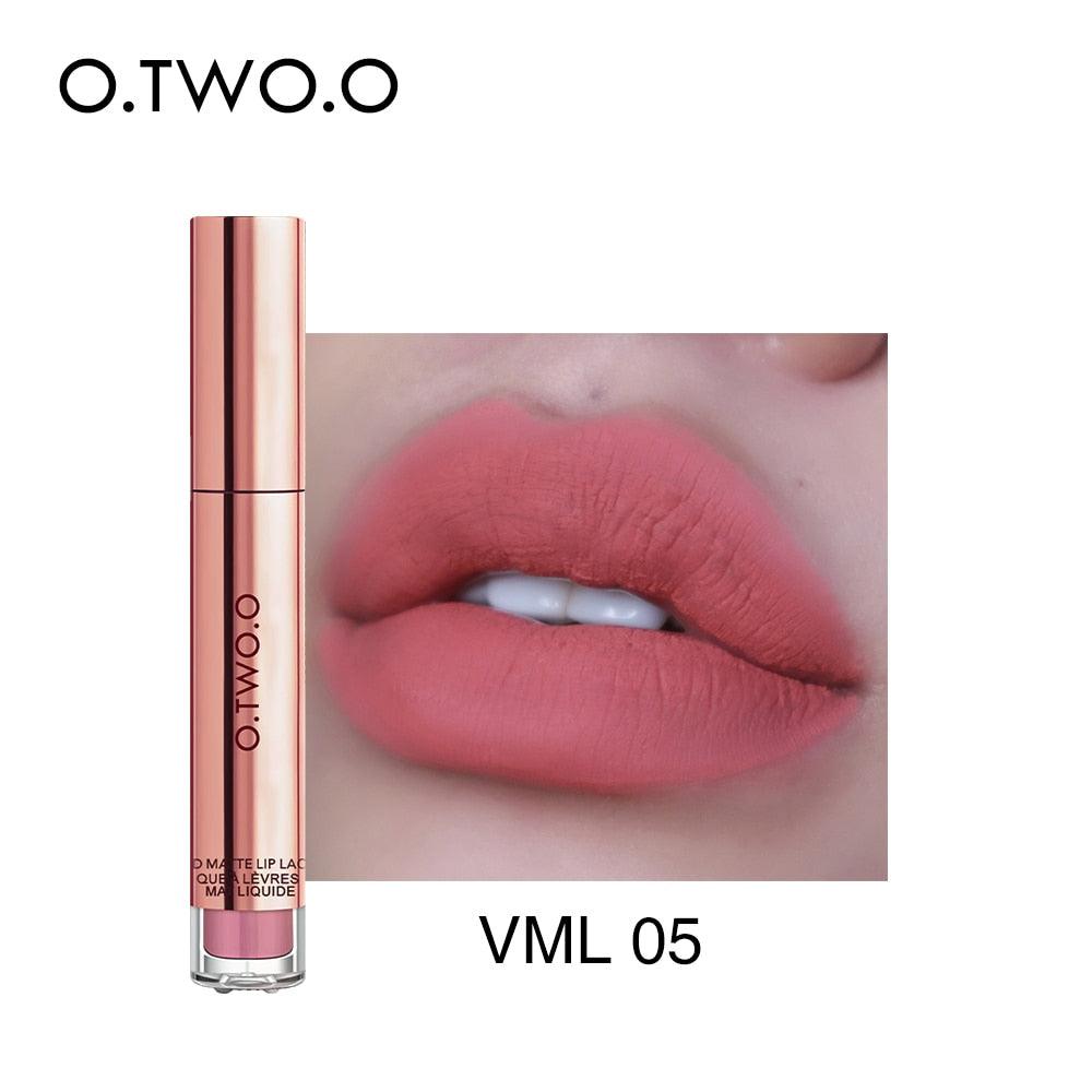 12 colors Cosmetics Makeup Lip Gloss, Long Lasting Waterproof Easy to Wear Matte Lipstick - Belleroz