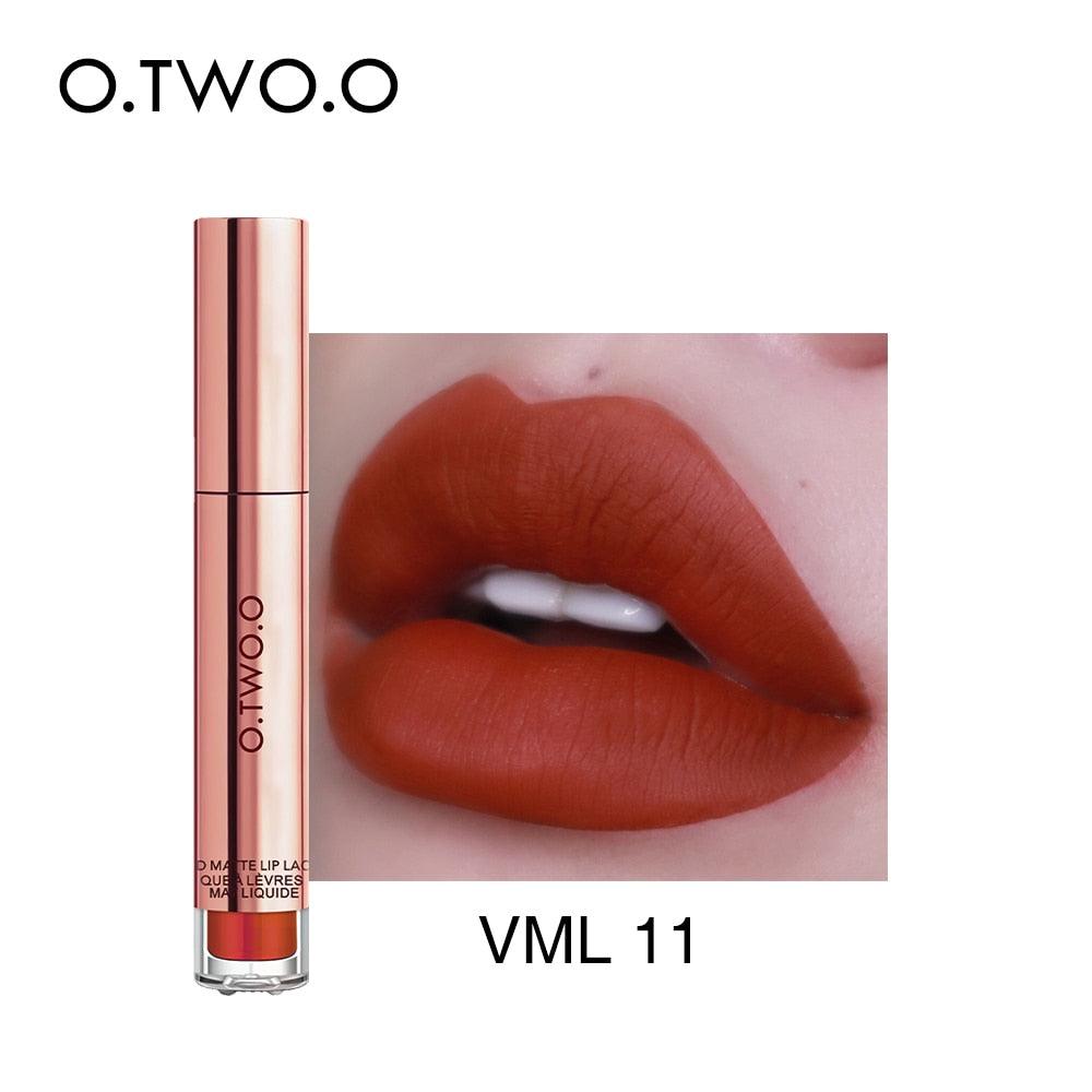 12 colors Cosmetics Makeup Lip Gloss, Long Lasting Waterproof Easy to Wear Matte Lipstick - Belleroz