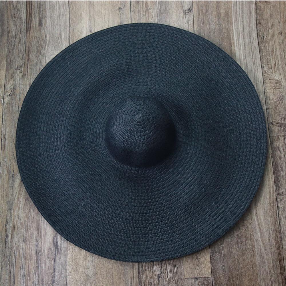 Beach Hat, Large Wide Brim Straw Sun Hats, Oversized Anti UV 50 Summer Hat - Belleroz