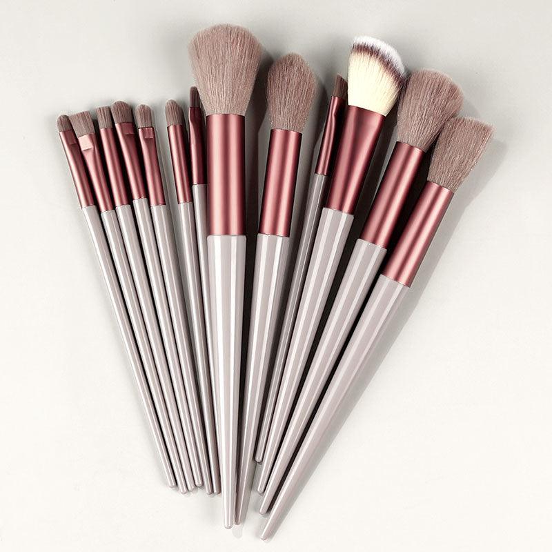 13PCS Makeup Brushes Set Eye Shadow Foundation Cosmetic Brush, Eyeshadow Blush Powder Blending Beauty Soft Makeup Tool - Belleroz