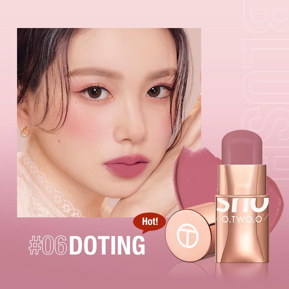 Lipstick Blush Stick 3-in-1 Eyes Cheek and Lip Tint Buildable Waterproof Lightweight Cream Multi Stick Makeup for Women - Belleroz