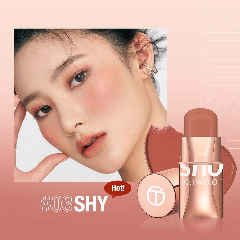 Lipstick Blush Stick 3-in-1 Eyes Cheek and Lip Tint Buildable Waterproof Lightweight Cream Multi Stick Makeup for Women - Belleroz