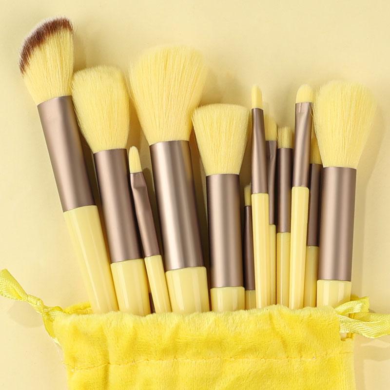 13PCS Makeup Brushes Set Eye Shadow Foundation Cosmetic Brush, Eyeshadow Blush Powder Blending Beauty Soft Makeup Tool - Belleroz