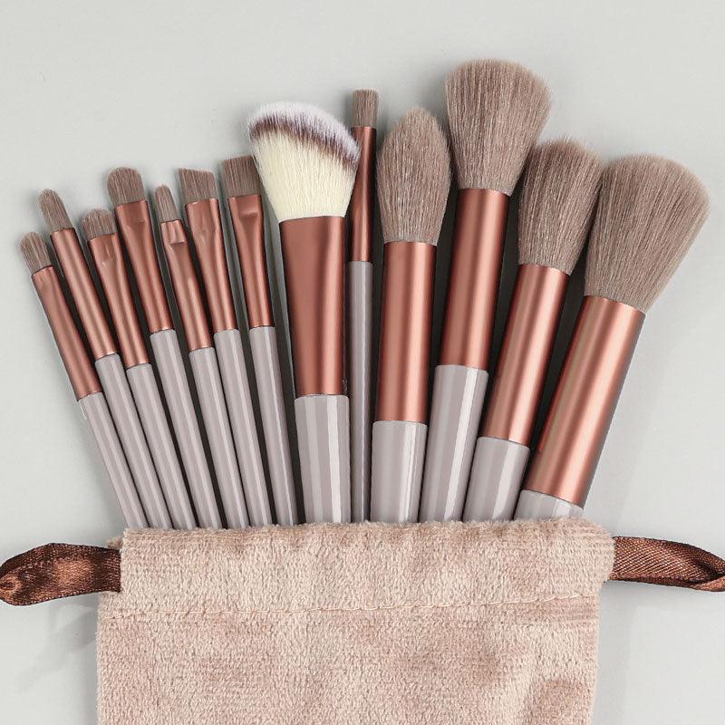 13PCS Makeup Brushes Set Eye Shadow Foundation Cosmetic Brush, Eyeshadow Blush Powder Blending Beauty Soft Makeup Tool - Belleroz