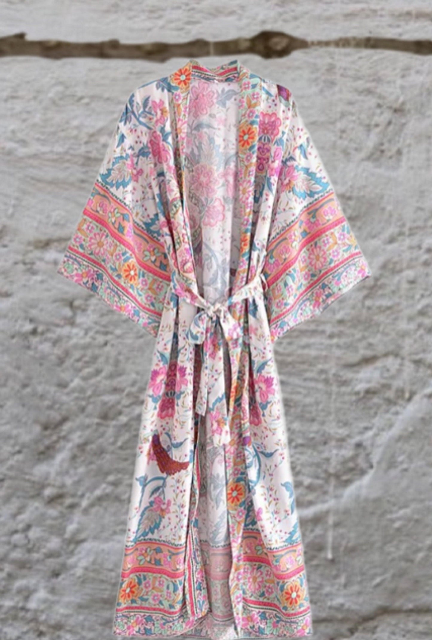 Bohemian Kimono, Bat Sleeve Beach Kimono, Boho Bikini Cover-ups - Sandrine Swank